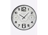 Wanduhr, schwarz, weiß, Wanduhren, B/H/T: 60cm x 60cm x 6cm, Wanduhr, B:60cm H:60cm T:6cm