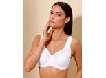 Entlastungs-BH MISS MARY, Damen, Gr. 105, Cup E, weiß, 68% Baumwolle, 24% Polyester, 8% Elasthan, BHs Entlastungs-BH