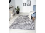 Teppich "Avery", grau (grau, hellgrau), B:120cm H:10mm L:180cm, Polyester, MYFLAIR MÖBEL & ACCESSOIRES, Teppiche, Teppich, Kurzflor, modernes Design, waschbar, In- und Outdoor geeignet