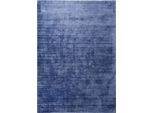 Teppich TOM TAILOR HOME "Shine uni", blau (navy), B:250cm H:8mm L:350cm, Viskose, Teppiche, Teppich, Handweb Teppich, 100% Viskose, handgewebt, mit elegantem Schimmer