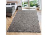 Hochflor-Teppich SANAT "LOCA" Gr. 3, grau (hellgrau), B:120cm H:30mm L:170cm, Kunstfaser, Teppiche, Hochflor-Teppich, Wohnzimmer, Langflor, Shaggy, Schlafzimmer
