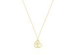 Kette mit Anhänger AMOR "Lebensbaum", gold (gelbgoldfarben, weiß), Halsketten, Damen, Silber 925 (Sterlingsilber), L: 45 B: 1,3mm, mit Zrikonia (synth.), B:1,3mm