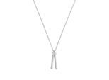 Kette mit Anhänger AMOR "Scorpions by Amor, Schlagzeugstöcke/Drumssticks Design", silberfarben, Halsketten, Herren, Silber 925 (Sterlingsilber), L: 50 B: 2mm, B:2mm