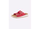 Pantolette FRANKEN-SCHUHE, Damen, Gr. 36, rot, Lederimitat, Schuhe Pantolette