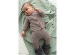 Hausanzug LILIPUT, Jungen, Gr. 74, braun, 100% Baumwolle, unifarben, lang, Homewear-Sets Schlafanzug, aus extra weichem Material