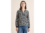 Langarmbluse CECIL, Damen, Gr. XXL (46), light greige, Stoff, 100% Viskose, gemustert, normal normal, Rundhals, Bündchen, Blusen, aus softer Viskose