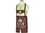 Kochschürze STUCO "Lederhos´n", bunt (braun, grün, weiß), B:80cm L:85cm, Baumwolle, Schürzen, Kochschürze