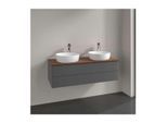 Villeroy und Boch Antao Waschtisch-Unterschrank K24012GK 120x36x50cm, Waschbeckenplattenfarbe warm walnut, anthracite matt lacquer