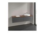 Villeroy und Boch Waschtisch-Unterschrank K27112GK 4 Auszüge, 1600 x 360 x 500 mm, Front mit Struktur, Anthracite Matt Lacquer / Warm Walnut
