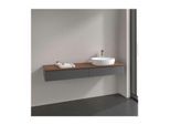 Villeroy und Boch Antao Waschtisch-Unterschrank K16112GK 2 Auszüge, 1600 x 190 x 500 mm, Front mit Struktur, Anthracite Matt Lacquer / Warm Walnut
