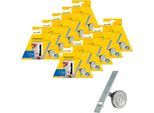 Einlass-Gurtwickler SCHELLENBERG "für das Rollladensystem Maxi, Lochabstand 21,5 cm, Unterputz-Montage", silber (silberfarben), 10 Stk., Gurtwickler, für Rollladengurte mit 23 mm Breite