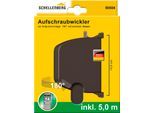 Aufputz-Gurtwickler SCHELLENBERG "Aufschraubwickler für das Rollladensystem Mini", braun, B:22cm H:15,9cm, Gurtwickler, schwenkbar, mit vormontiertem Rollladengurtband, braun oder weiß