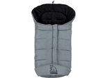 Fußsack HEITMANN FELLE "Eisbärchen - Winterfußsack Copy Fleece", Kinder, grau (hellgrau), Polyester, Fußsäcke Fußsack, mit Fleecefutter, Mumienform möglich, für Kinderwagen, waschbar