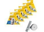 Einlass-Gurtwickler SCHELLENBERG "für das Rollladensystem Maxi, Lochabstand 10,5 cm, Unterputz-Montage", silber (silberfarben), B:50cm, Gurtwickler, für Rollladengurte mit 23 mm Breite