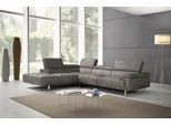 Ecksofa EGOITALIANO "Malika, elegant und bequem, Designsofa, L-Form", grau (steingrau), B:300cm H:94cm T:107cm, Luxus-Micofaser Lederoptik (100% Polyester) ist ein neues technisches Gewebe mit einem visuellen und taktilen Aspekt, der dem Nubuk sehr nahe kommt, mit innovativen Eigenschaften. Seine außerordentliche Weichheit kommt von einem exklusiven Produktionsprozess, der Unreinheiten und Unregel