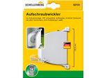 Aufputz-Gurtwickler SCHELLENBERG "Aufschraubwickler für das Rollladensystem Mini", weiß, B:22cm, Gurtwickler, aufklappbar, mit festem Lochabstand, 155 mm, weiß oder braun