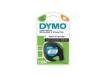 DYMO LetraTag Etikettenband| schwarz auf weiß | 12 mm x 4 m
