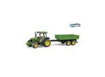 Bruder John Deere 5115M tractor with tipping trailer
