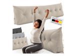 Bett- und Rückenstützkissen >Sand< 200cm