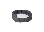 Dogman Pet Bed Classy Memory Foam Oval Grey Small 54x50x28cm