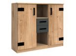 Mid.you Kommode Wimex Liverpool, Graphit, Eiche, Holzwerkstoff, 4 Fächer, 2 Schublade(n) Schubladen, 124x105x41 cm, Typenauswahl, Beimöbel erhältlich, Wohnzimmer, Kommoden & Sideboards, Kommoden