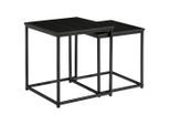 Boxxx Beistelltischset , Schwarz , Metall, Holzwerkstoff , 2-teilig , quadratisch , eckig , 33.5-37.5x36-40x33.5-37.5 cm , Wohnzimmer, Wohnzimmertische, Beistelltische