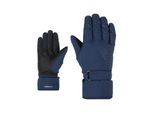 Skihandschuhe ZIENER "KISAR-Z AS glove lady", Damen, Gr. 6,5, blau (schwarz navy), Polyester, Handschuhe
