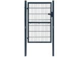 vidaXL Zauntor Stahl 100x200 cm Anthrazit