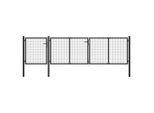 vidaXL Gartentor aus Stahl 400 x 100 cm Anthrazit