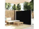 vidaXL Ausziehbare Seitenmarkise 140×500 cm Schwarz