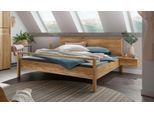 Schlafzimmer-Set HOME AFFAIRE "Huven Schlafzimmer", natur, B:200cm H:90cm T:200cm, Massivholz, Schlafzimmermöbel-Sets, Schlafzimmer-Set, Massivholzbett aus Eiche mit 2 Nachttische, FSC-zertifiziert, stabil