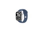 Apple Watch Series 10 GPS - 46mm - Aluminium Silber - Sportarmband Denim M/L