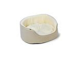 Dogman Pet Bed Sherpa High Rim Beige Large 70x53x25cm