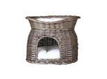 Trixie Wicker Pet Cave with Bed on Top Grey 54x43x37cm