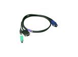 LevelOne ACC-3201 - keyboard / video / mouse (KVM) cable kit - HD-15 (VGA) to USB PS/2 HD-15 (VGA) - 1.8 m
