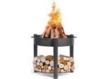 Feuerschale COOKKING "Montana", schwarz, H:80cm Ø:88cm, Stahl, Feuerkörbe, Ø 80x80 cm