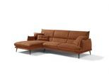 Ecksofa EGOITALIANO "FUNNY, hochwertiges & aktuelles Design, bequeme Rückenlehne, L-Form", bunt (brick), B:265cm H:90cm T:225cm, 100% Polyester, Sofas, Ecksofa, hochwertiger Sitzkomfort, L-Form