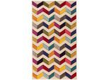 Teppich FLAIR RUGS "Bolero", bunt (multi), B:200cm H:10mm L:290cm, Polypropylen (PP), Teppiche, Teppich, fußbodenheizungsgeeignet, geometrisches Muster, Zickzack