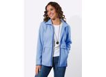 Fleecejacke CASUAL LOOKS, Damen, Gr. 40, eisblau, 100% Polyester, unifarben, Jacken Fleecejacke