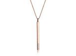 Collierkettchen ELLI "Y-Kette Weiß 925 Sterling Silber, mit Kristallen von Swarovski", rosa (rosegold), Halsketten, Damen, 45,mit Steinen, Silber 925 (Sterlingsilber), L: 45