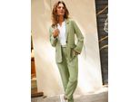 Bundfaltenhose INSPIRATIONEN, Damen, Gr. 24, Kurzgrößen, schilf, 94% Polyester, 6% Elasthan, Hosen