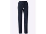 Jerseyhose CASUAL LOOKS, Damen, Gr. 24, Kurzgrößen, marine, 76% Polyester, 20% Viskose, 4% Elasthan, unifarben, Hosen Jerseyhose