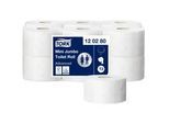 Tork 120280 Advanced Toilettenpapier Mini Jumbo Großrolle T2 weiß 2-lagig, 850 Blatt 1 Pack = 12 Rollen