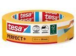tesa Perfect+ Malerband, 50 m × 30 mm – saubere Farbkanten, reißfest, rückstandsfrei, für Innen