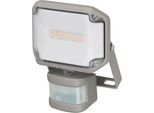 Brennenstuhl LED Außenstrahler AL 1050 P, 1010 lm, 3000 K, IP44, Aluminium, mit Bewegungsmelder, grau