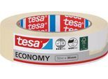 tesa Malerband Economy, 50 m × 30 mm, chamois – glatte Flächen, leicht ablösbar, rückstandsfrei