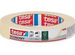 tesa Malerband Economy, 50 m × 19 mm, chamois – glatte Flächen, leicht ablösbar, rückstandsfrei