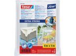 Tesa Abdeckfolie Extra Strong, 20 m² (4×5 m) – strapazierfähige Abdeckfolie für Boden & Möbel