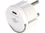 Brennenstuhl USB-C Adapter, kompakt, 2,4A Ausgang, Sicherheitsfunktionen, L 39 x B 39 x H 44 mm, weiß