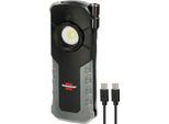 Brennenstuhl Professional Akku LED Handlampe HL 1000 ACW, 1380 Lumen, 360° Diffusor, USB C/Wireless Ladefunktion, IP54, grau/schwarz
